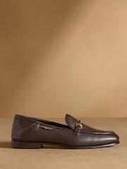 Russell & Bromley Brown Snaffle Loafers - Image 2 of 7