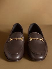 Russell & Bromley Brown Snaffle Loafers - Image 3 of 7