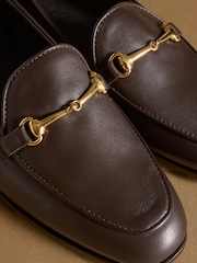 Russell & Bromley Brown Snaffle Loafers - Image 4 of 7