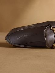 Russell & Bromley Brown Snaffle Loafers - Image 5 of 7