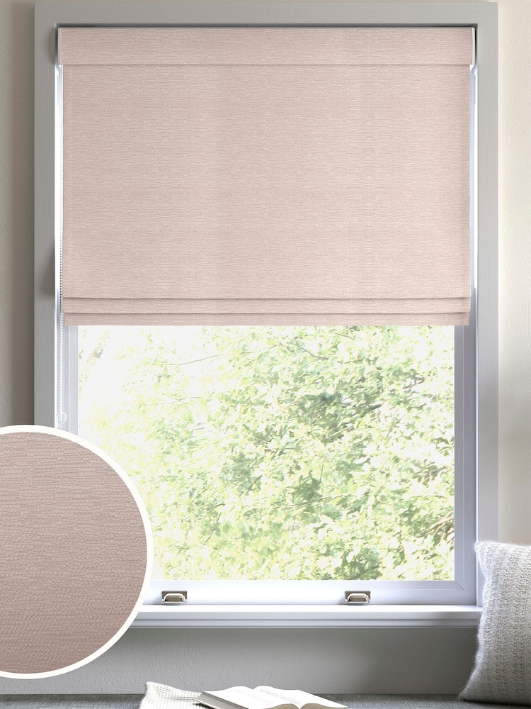 Shell Pink Gleam Made to Measure Roman Blind - Image 1 of 7 Shell Pink Gleam Made to Measure Roman Blind - Image 1 of 7