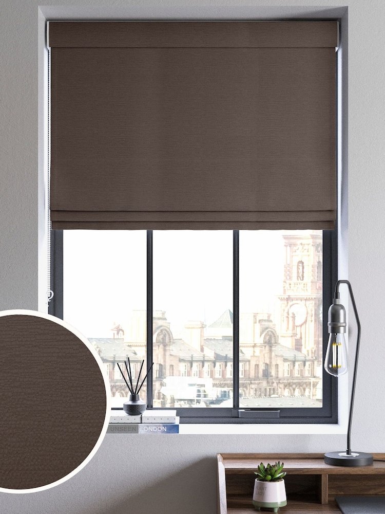 Brown Vole Gleam Made to Measure Roman Blind - Image 1 of 6 Brown Vole Gleam Made to Measure Roman Blind - Image 1 of 6