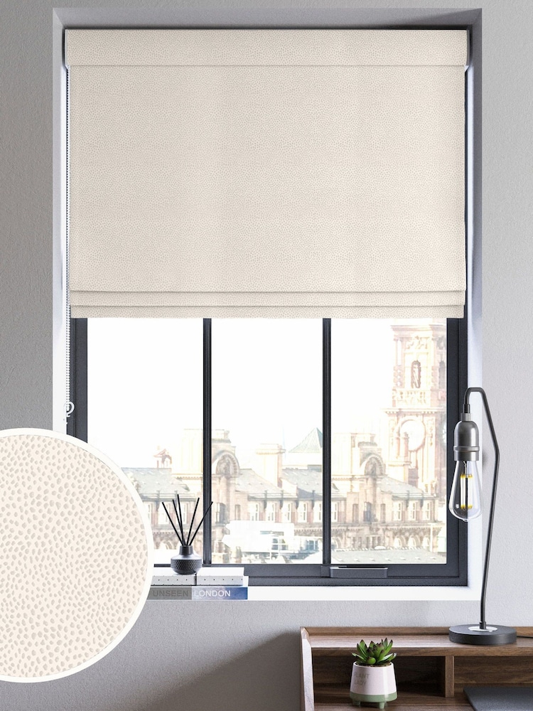 Ivory Natural Stipple Made to Measure Roman Blind - Image 1 of 6 Ivory Natural Stipple Made to Measure Roman Blind - Image 1 of 6