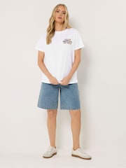 Long Tall Sally White Sardine Graphic Oversized T-Shirt - Image 3 of 7