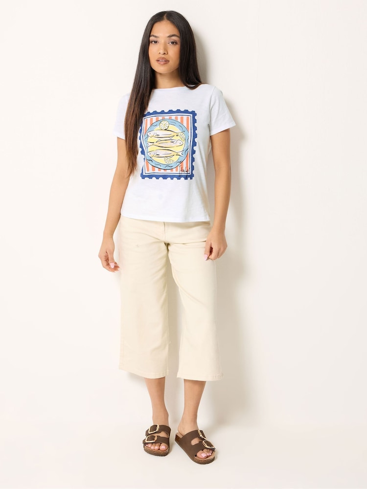 M&Co White Petite Sardine Placement T-Shirt - Image 2 of 5