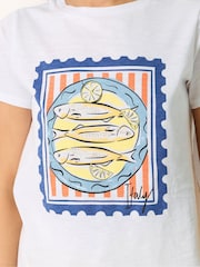 M&Co White Petite Sardine Placement T-Shirt - Image 4 of 5