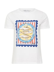 M&Co White Petite Sardine Placement T-Shirt - Image 5 of 5