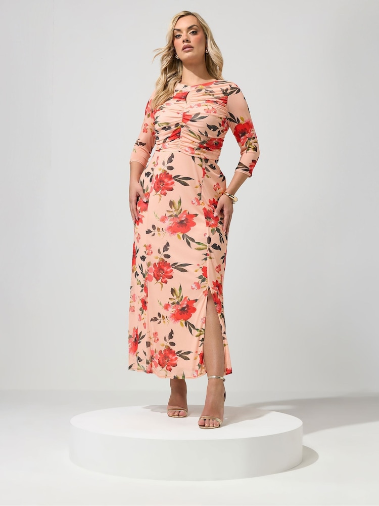 Yours Curve Orange London Keyhole Dress - Image 2 of 5