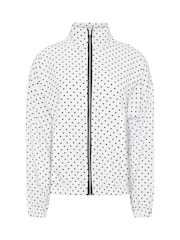 PixieGirl Petite White Spot Print Crinkle Funnel Neck Jacket - Image 5 of 5
