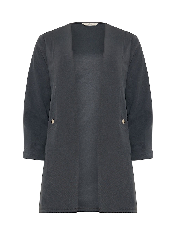 أسود - سترة جيرسي بملمس بارز من M&Co - Image 5 of 5 أسود - سترة جيرسي بملمس بارز من M&Co - Image 5 of 5