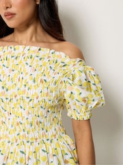 PixieGirl Petite Yellow Shirred Top - Image 3 of 4