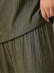 M&Co Green Textured Wide Leg Trousers - Image 4 of 5