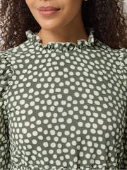 M&Co Green Shirred Top - Image 5 of 6