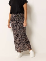 M&Co Brown Petite Mesh Maxi Skirt - Image 1 of 5
