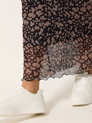 M&Co Brown Petite Mesh Maxi Skirt - Image 4 of 5