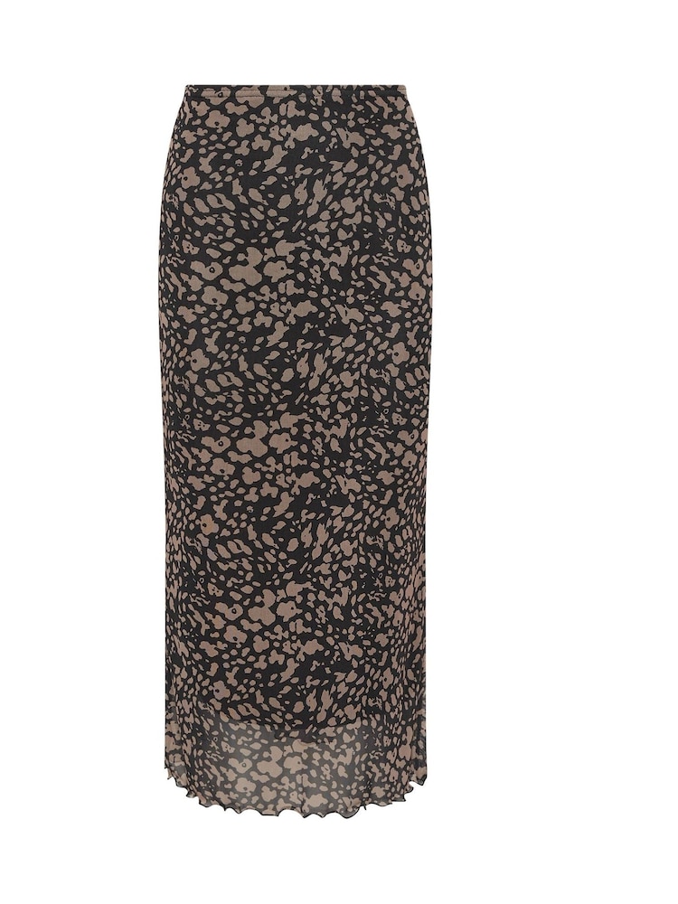 M&Co Brown Petite Mesh Maxi Skirt - Image 5 of 5 M&Co Brown Petite Mesh Maxi Skirt - Image 5 of 5