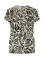 Yours Curve Green Textured Notch Neck Top - Image 5 of 5