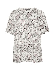 Yours Curve Natural Pleated Front Top - Image 6 of 6