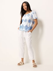 M&Co White Petite Embroidered Top - Image 2 of 4