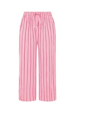 Yours Curve Pink Striped Crinkle Wide Leg Trousers - Image 4 of 4