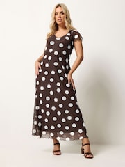 Καφετί - Φόρεμα Yours Curve Mesh Μακρύ φόρεμα - Εικόνα 1 από 5