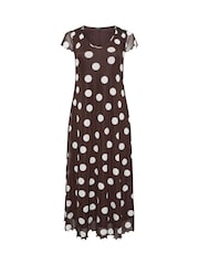 Καφετί - Φόρεμα Yours Curve Mesh Μακρύ φόρεμα - Εικόνα 5 από 5