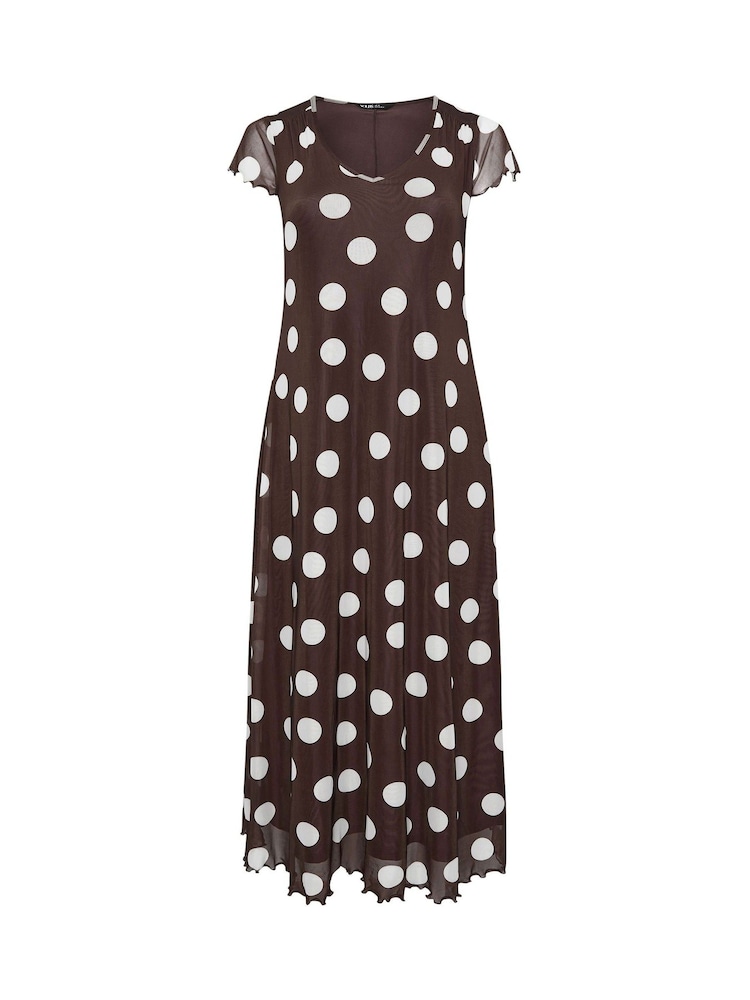 Καφετί - Φόρεμα Yours Curve Mesh Μακρύ φόρεμα - Εικόνα 5 από 5