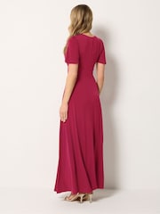 Long Tall Sally Red Twist Front Maxi Dress - Image 3 of 5