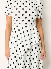 PixieGirl Petite White Polka Dot Crinkle Maxi Dress - Image 4 of 5