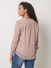 M&Co Red Tie Neck Blouse - Image 4 of 6