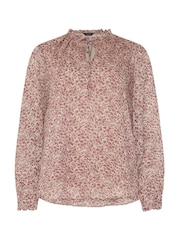 M&Co Red Tie Neck Blouse - Image 6 of 6