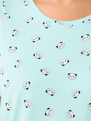 Yours Curve Blue Panda Midaxi Nightdress - Image 4 of 5