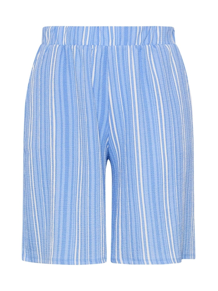 Yours Curve Blue Pull On Jersey Shorts - Image 5 of 5 Yours Curve Blue Pull On Jersey Shorts - Image 5 of 5