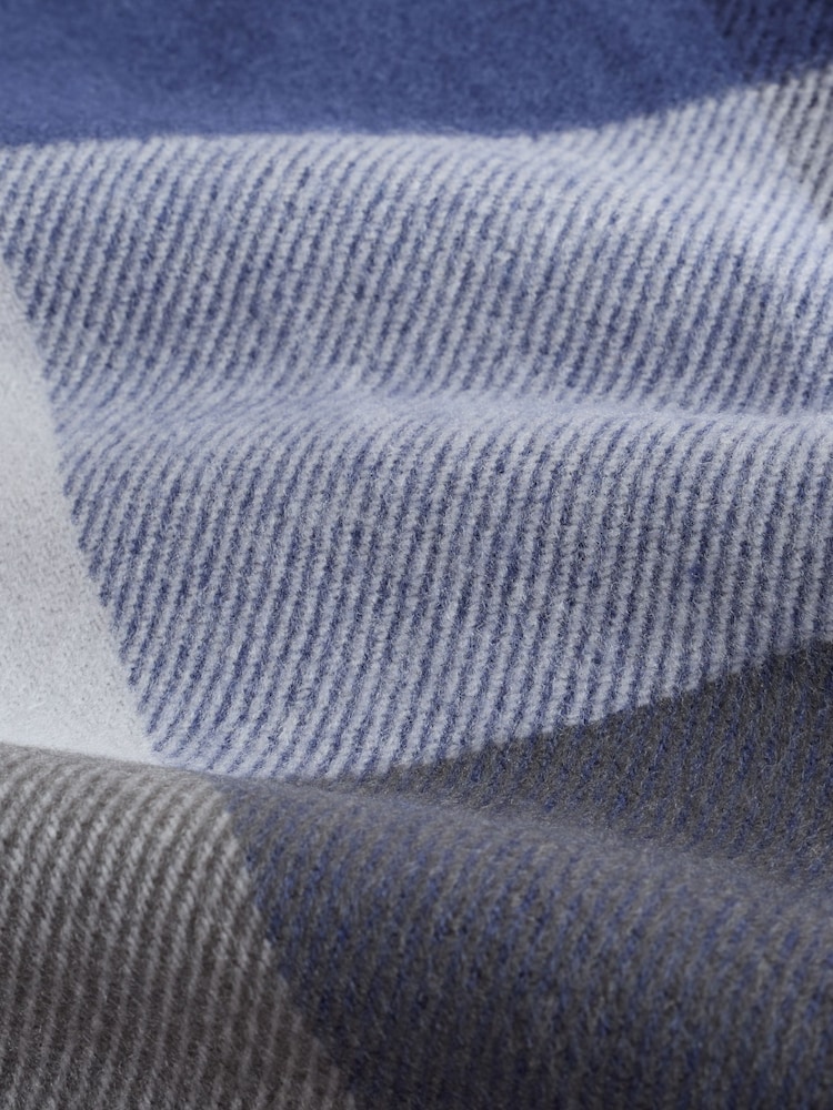 Navy Blue Buffalo Check Scarf - Image 3 of 3