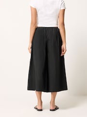 שחור - PixieGirl Petite Poplin Extra Long Culottes - תמונה 3 מתוך 5