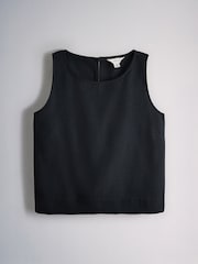 The Set 2 Pack Shell Tank Top With Linen Black/Chocolate Brown - Image 9 of 11
