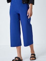 Roman Blue Cropped Stretch Trousers - Image 4 of 5