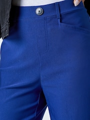 Roman Blue Cropped Stretch Trousers - Image 5 of 5