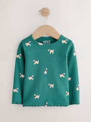 Green Long Sleeve Ribbed Top (3mths-7yrs) - Image 5 of 8