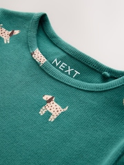 Green Long Sleeve Ribbed Top (3mths-7yrs) - Image 7 of 8