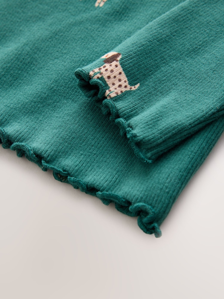 Green Long Sleeve Ribbed Top (3mths-7yrs) - Image 8 of 8 Green Long Sleeve Ribbed Top (3mths-7yrs) - Image 8 of 8