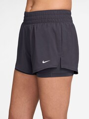 Gridiron Grey - Шорти Nike One Dri-FIT Mid Rise 3" 2-in-1 - Image 3 of 4