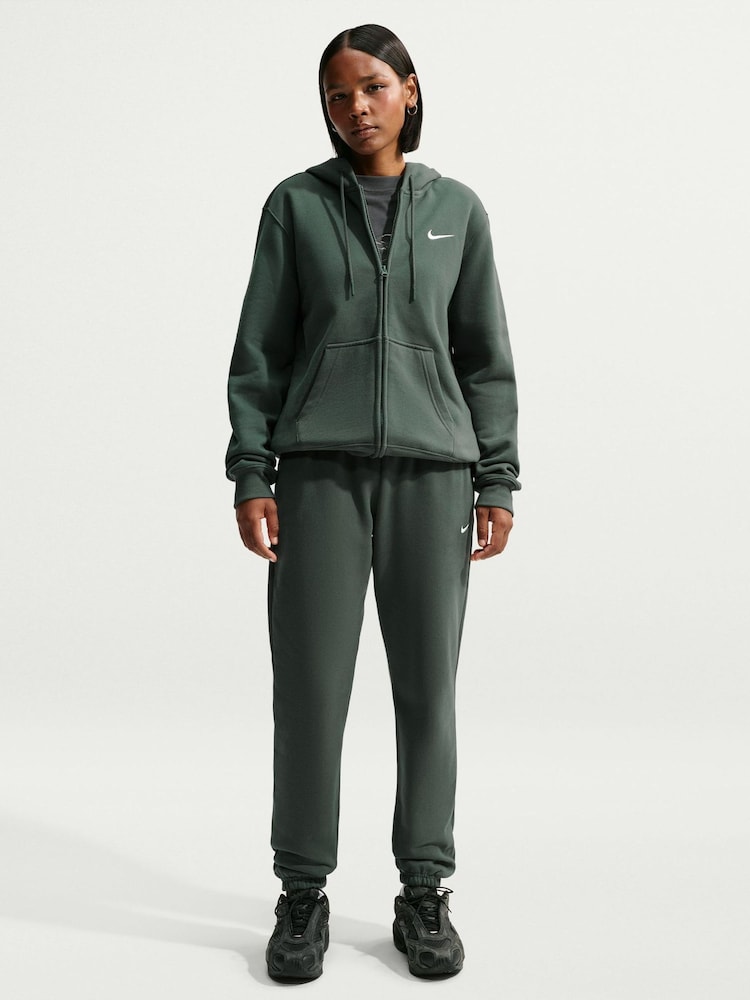 Camouflage-Grün - Nike Studio Fleece Mid Rise Cuffed Joggers - Bild 1 von 7