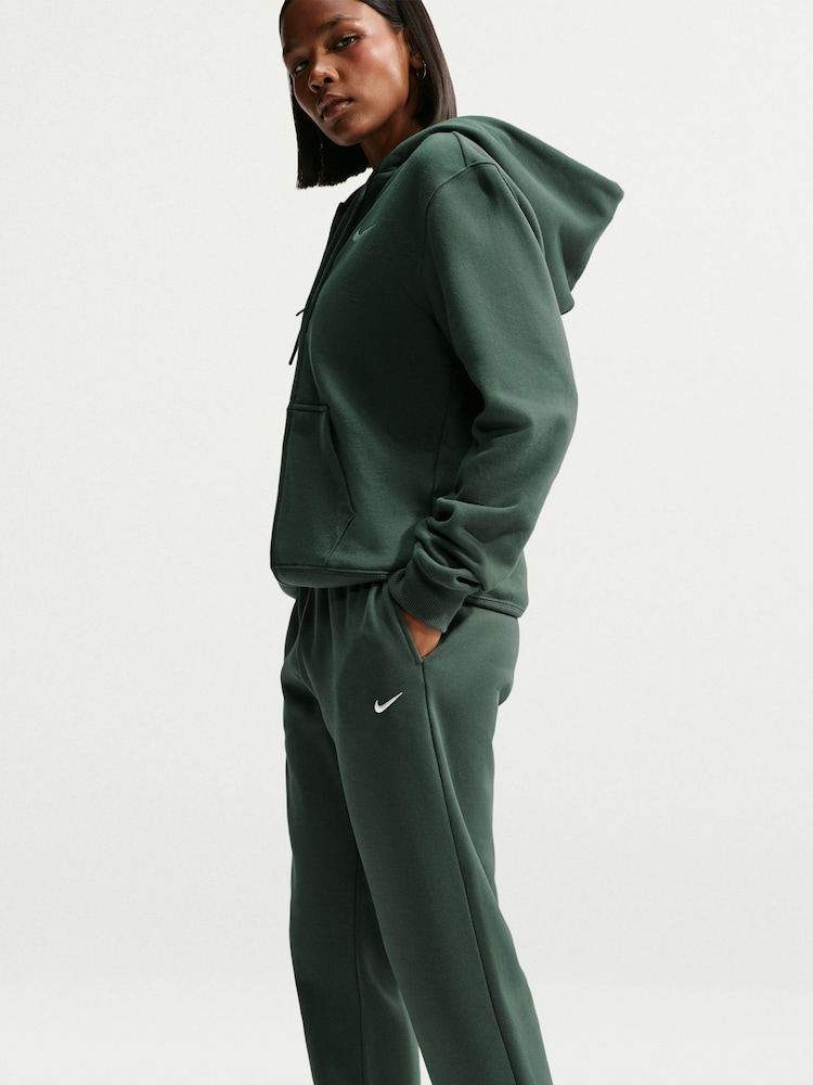 Camouflage-Grün - Nike Studio Fleece Mid Rise Cuffed Joggers - Bild 7 von 7