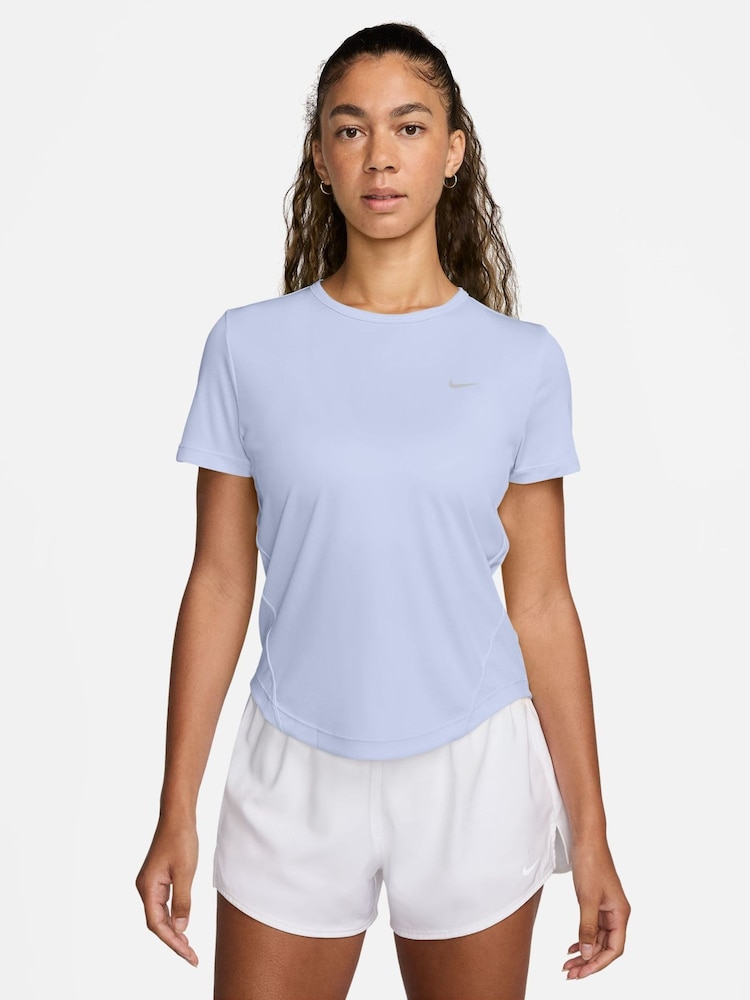 Nike Palest Purple Tempo Dri-FIT Short-Sleeve Running Top - Image 1 of 4 Nike Palest Purple Tempo Dri-FIT Short-Sleeve Running Top - Image 1 of 4