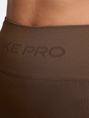Nike Cacao Wow Brown Pro Seamless Dri-FIT High-Waisted 5" Biker Shorts - Image 4 of 4