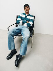 Ripped Light Blue Straight Fit Vintage Jeans - Image 3 of 9