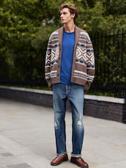 Ripped Dark Blue - قياس مستقيم - جينز طراز كلاسيكي - صورة 1 من 6