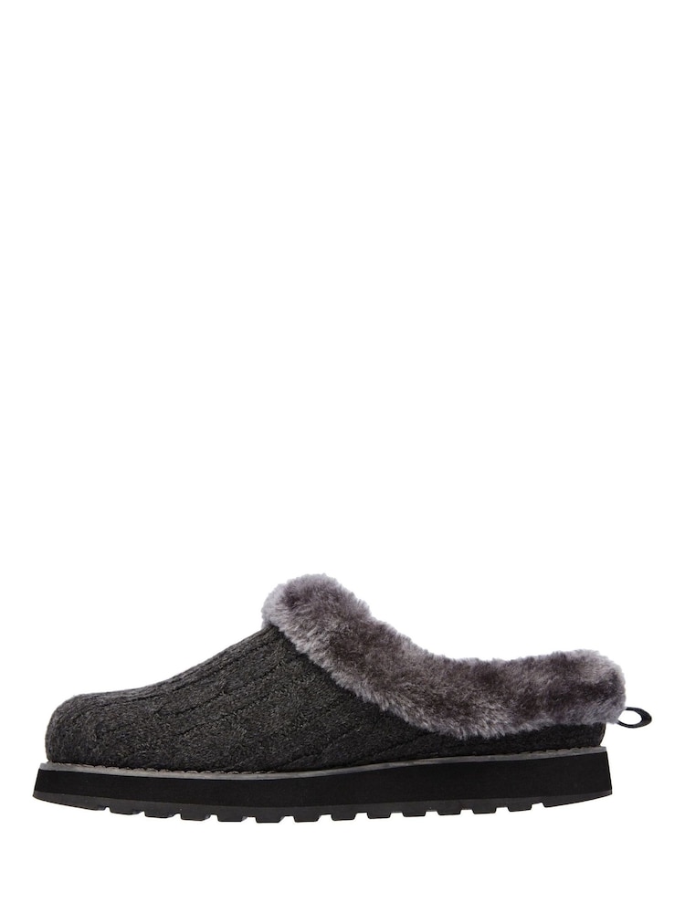 Skechers Grey Keepsakes Ice Angel Slippers - Image 2 of 3 Skechers Grey Keepsakes Ice Angel Slippers - Image 2 of 3