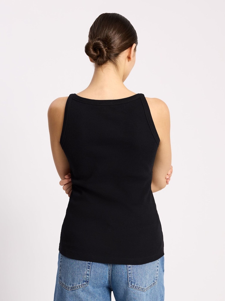 Albaray Black High Neck Rib Vest - Image 2 of 4